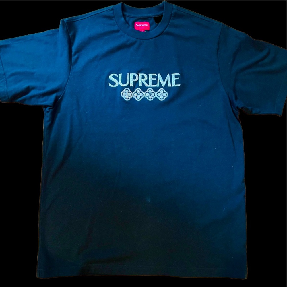 Supreme x Swarovski crystal t shirt.